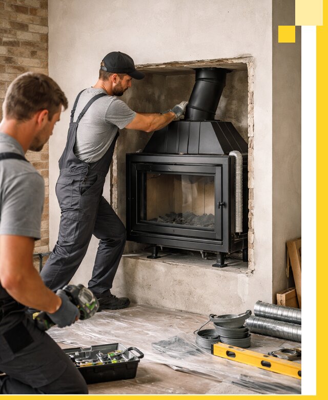 Установка каминных топок в Тынде: монтаж, подключение
