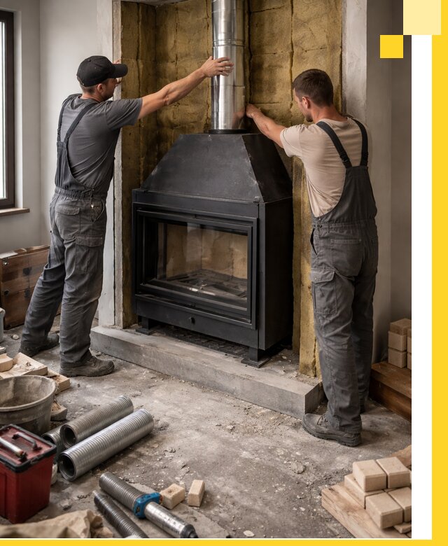 Изготовление и монтаж закрытых каминов в Тынде под ключ
