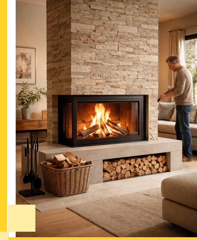 Дровяной камин под ключ в Тынде от 205540 р. | ЭриданТнд