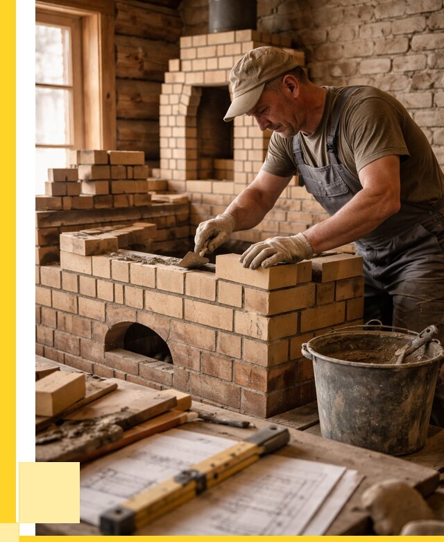 Кладка печей из кирпича в Тынде цены от 30831 р. - ЭриданТнд