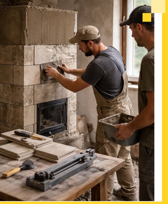 Профессиональная облицовка печей в Тынде: керамика и камень