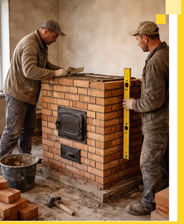 Отопительные печи под ключ в Тынде, установка и сборка