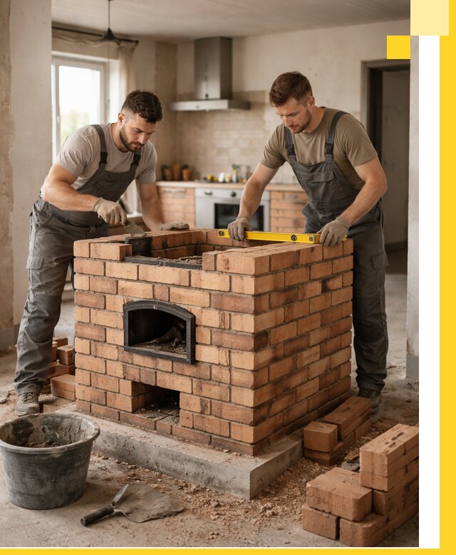 Установка и монтаж печей в частном доме в Тынде под ключ