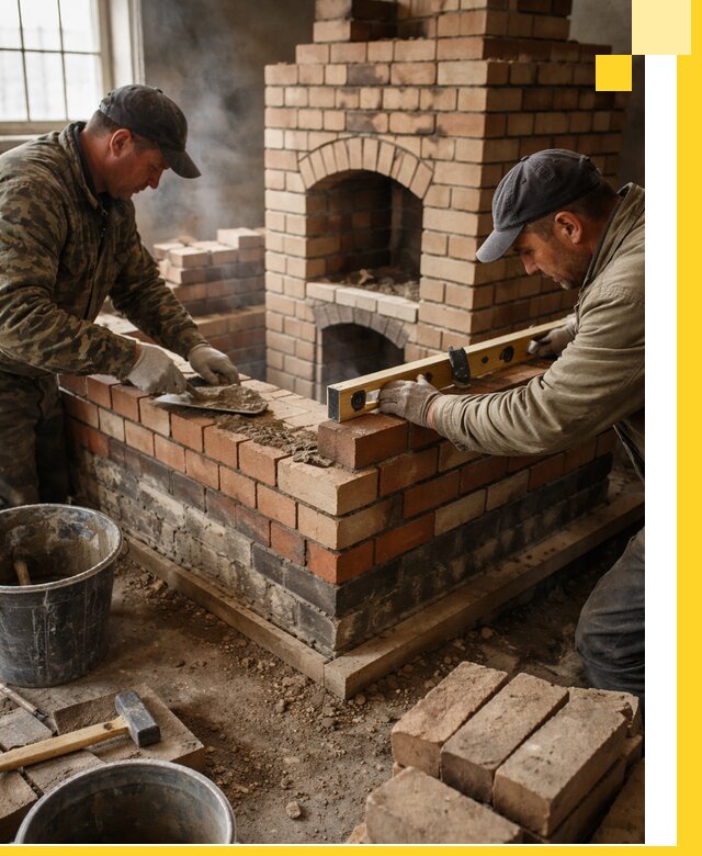 Изготовление и монтаж печей и каминов из кирпича в Тынде