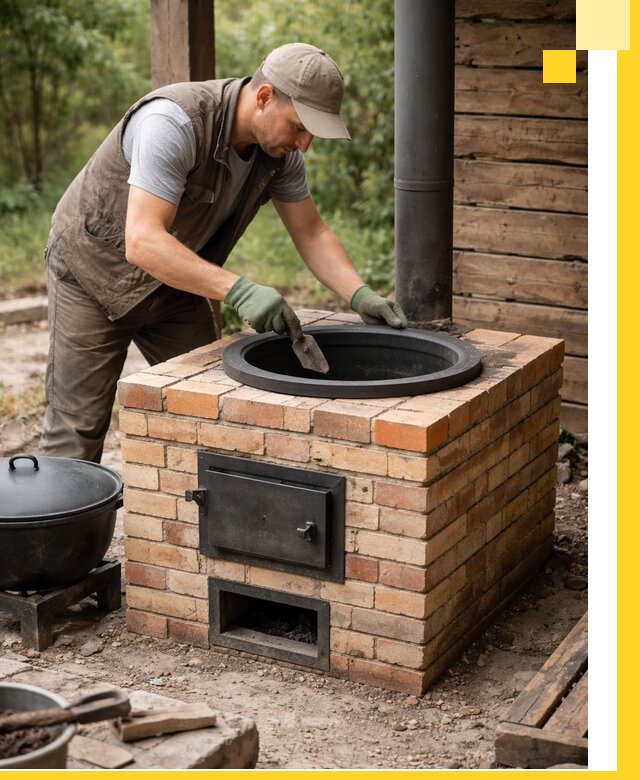 Изготовление и установка печей для казана в Тынде под ключ