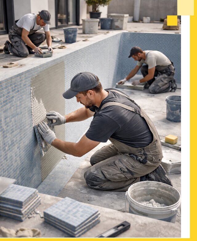 Облицовка бассейнов в Тынде плитка мозаика гидроизоляция