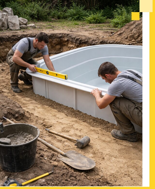 Производство и установка пластиковых бассейнов в Тынде под ключ