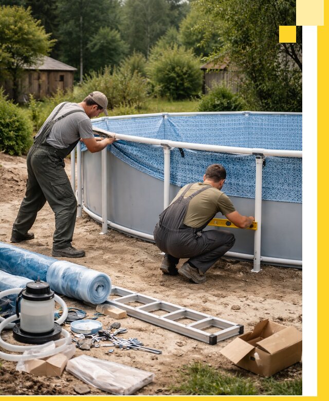 Установка и монтаж каркасных бассейнов в Тынде под ключ