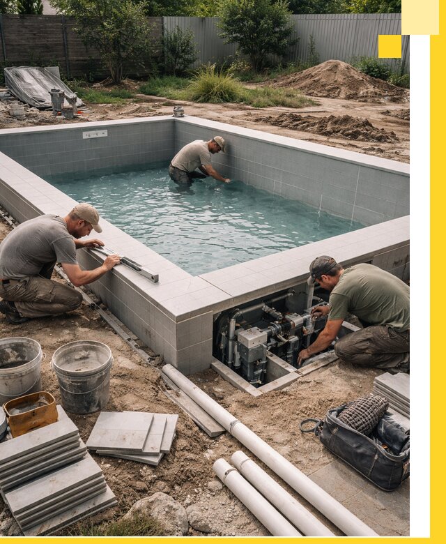 Строительство и монтаж бассейнов для дачи под ключ в Тынде