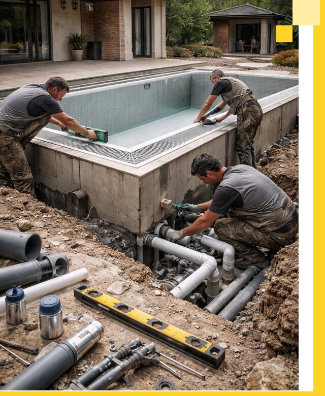 Строительство переливных бассейнов в Тынде под ключ