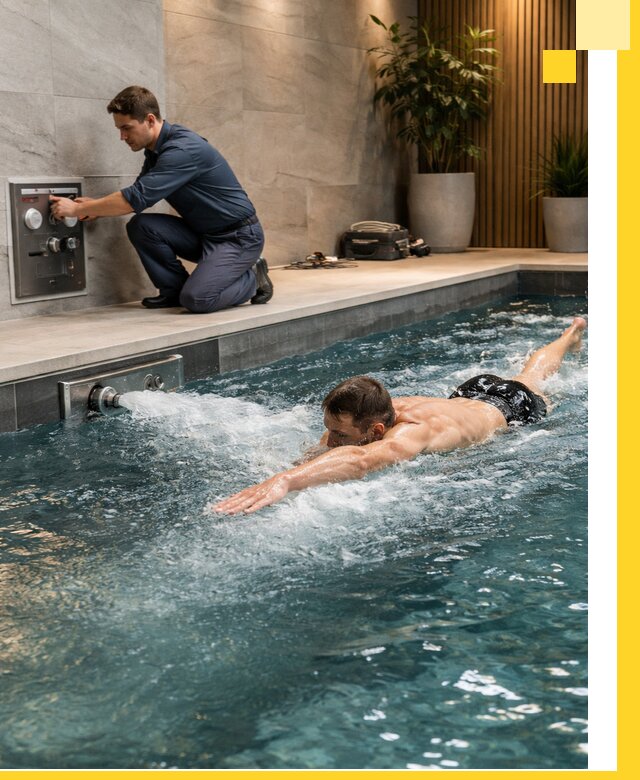 Проектирование и монтаж бассейнов с противотоком в Тынде