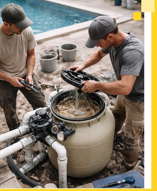 Установка и обслуживание песочных фильтров для бассейнов в Тынде