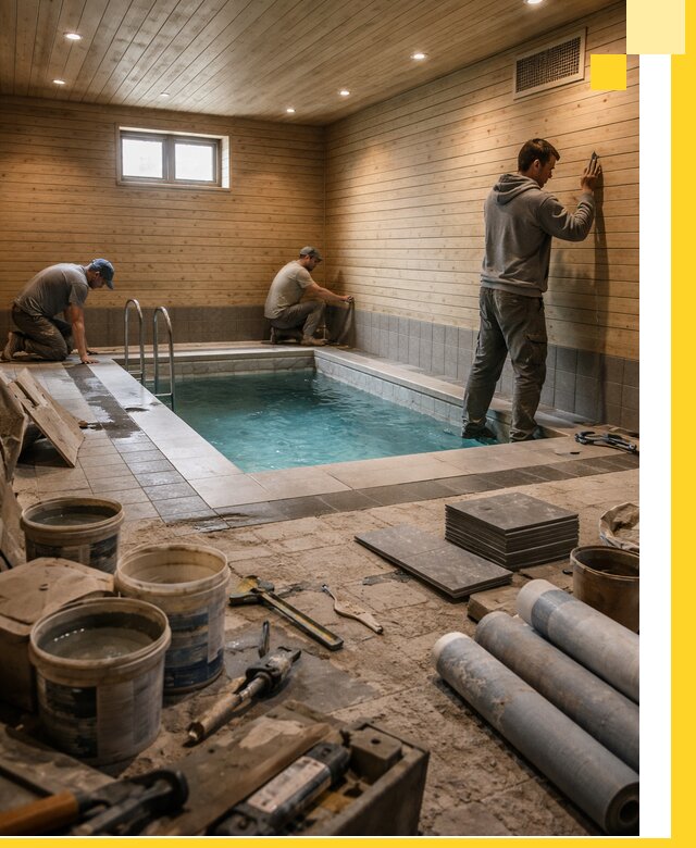 Строительство бани с бассейном и сауной под ключ в Тынде