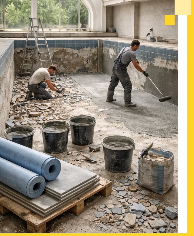 Реконструкция бассейнов в Тынде: ремонт, гидроизоляция