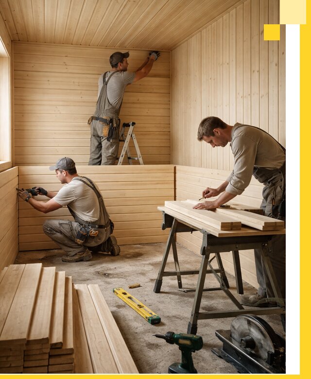 Обшивка саун в Тынде из натуральной древесины под ключ