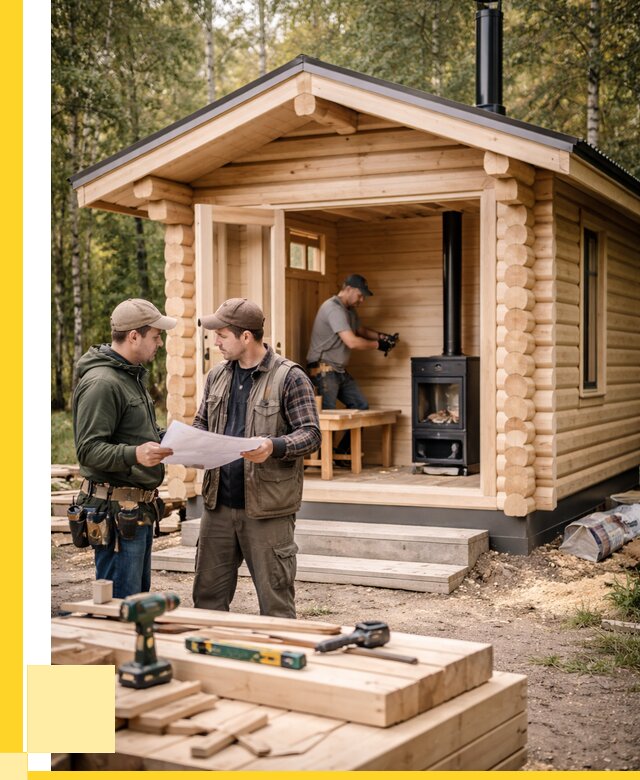 Монтаж бань под ключ в Тынде — от 205540 р. | ЭриданТнд