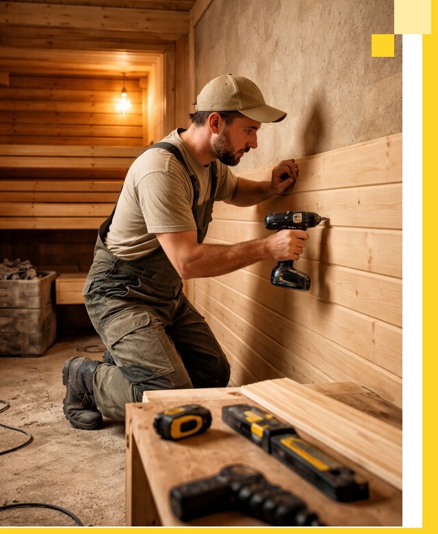 Профессиональная внутренняя отделка бани в Тынде под ключ