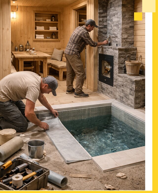 Строительство бань с комнатой отдыха под ключ в Тынде