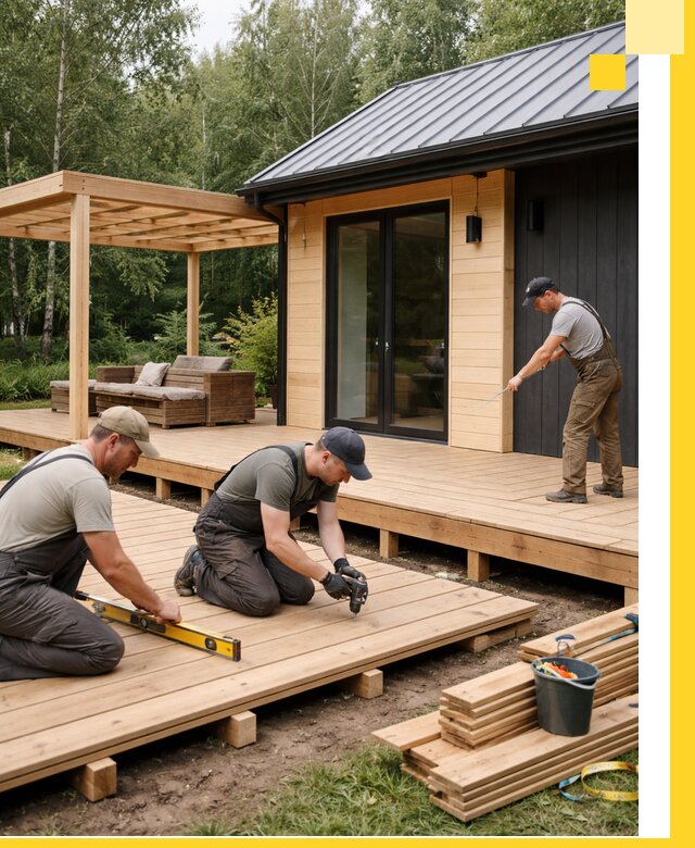 Строительство бань с террасой и бассейном под ключ в Тынде