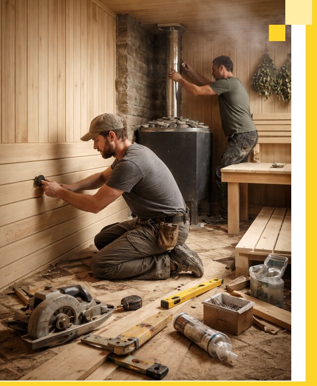 Полное строительство и оснащение парных под ключ в Тынде