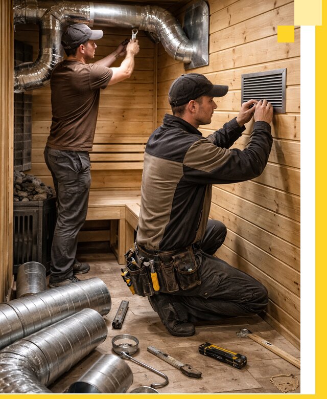 Проектирование и монтаж вентиляции бани в Тынде под ключ