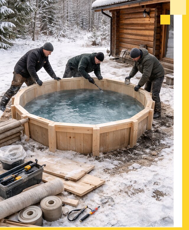 Изготовление и установка ледяных купелей под ключ в Тынде