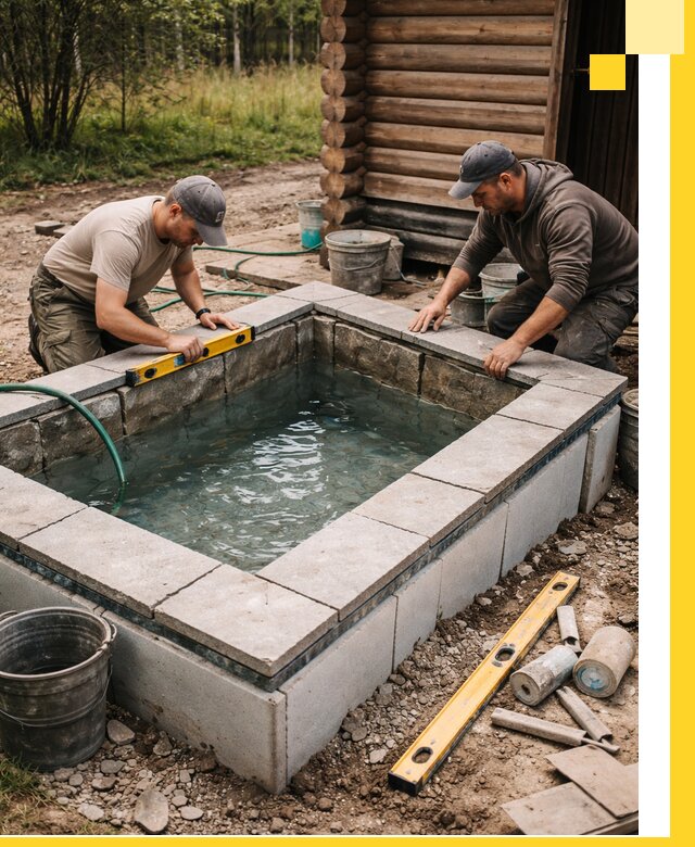 Изготовление и установка холодных купелей под ключ в Тынде